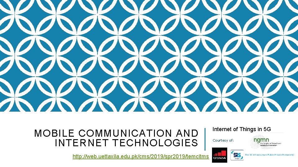 MOBILE COMMUNICATION AND INTERNET TECHNOLOGIES http: //web. uettaxila. edu. pk/cms/2019/spr 2019/temcitms Internet of Things