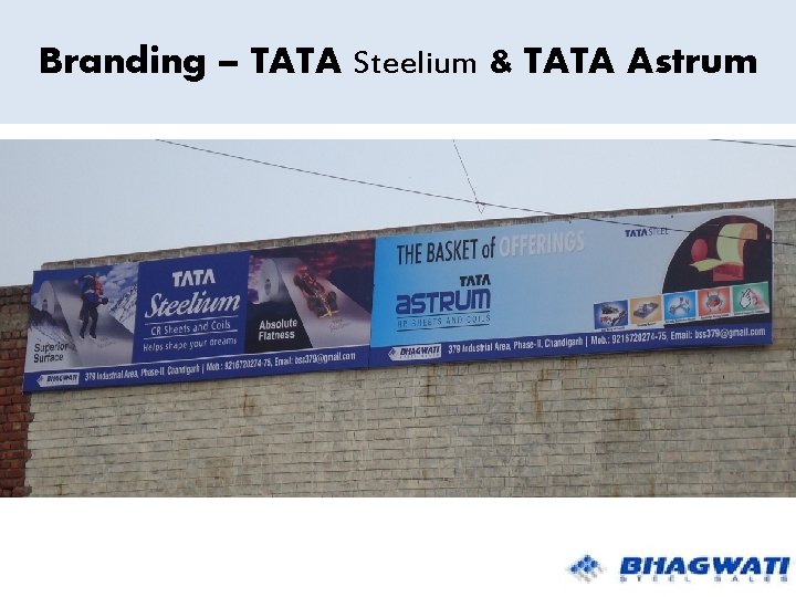 Branding – TATA Steelium & TATA Astrum 