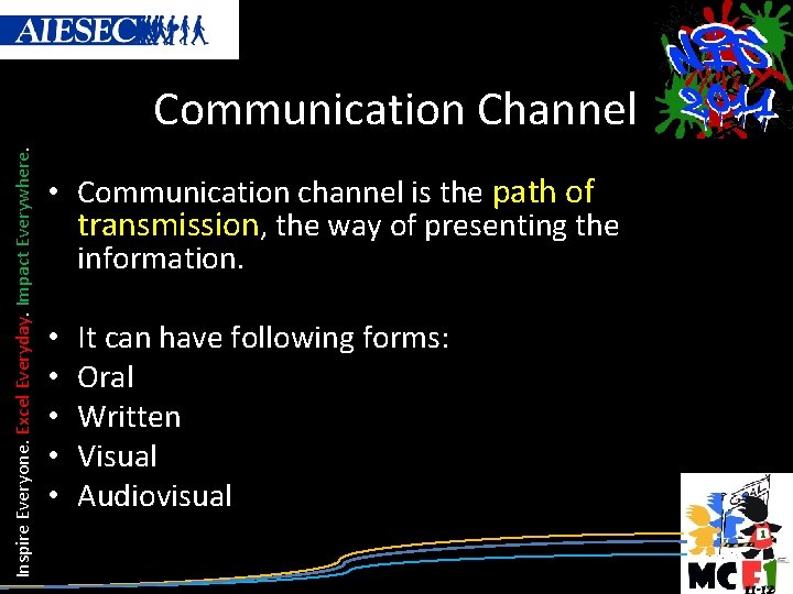 Inspire Everyone. Excel Everyday. Impact Everywhere. Communication Channel • Communication channel is the path