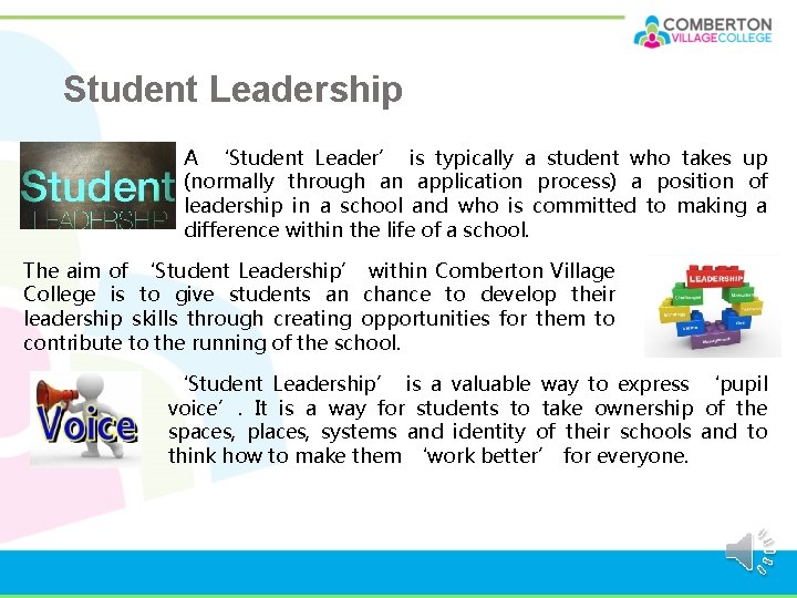 Student Leadership A ‘Student Leader’ is typically a student who takes up (normally through Student Leadership A ‘Student Leader’ is typically a student who takes up (normally through