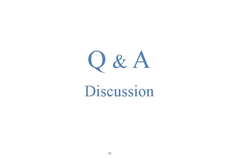 Q &A Discussion 35 