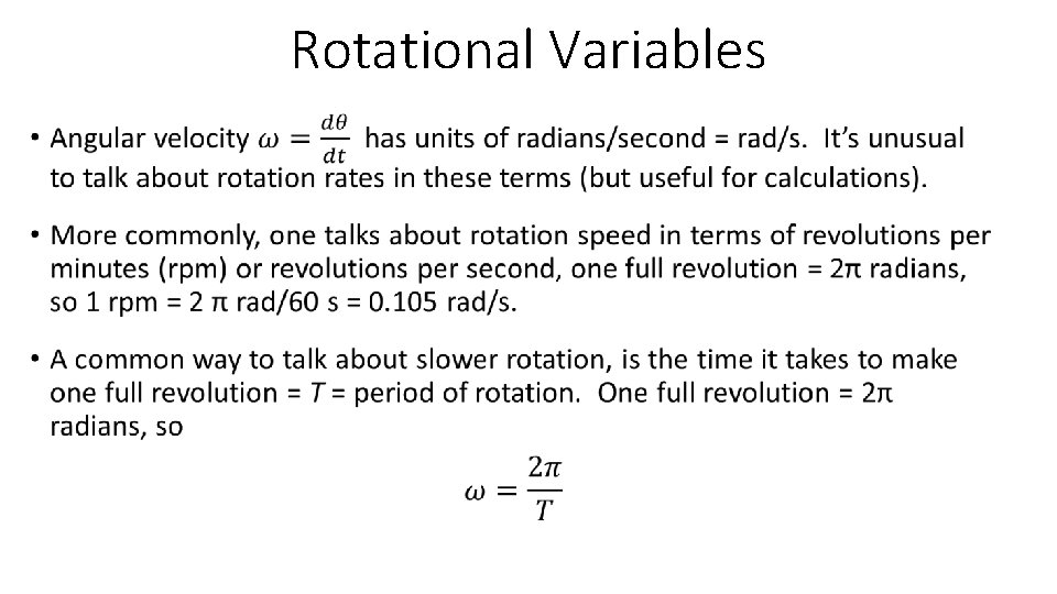 Rotational Variables • 