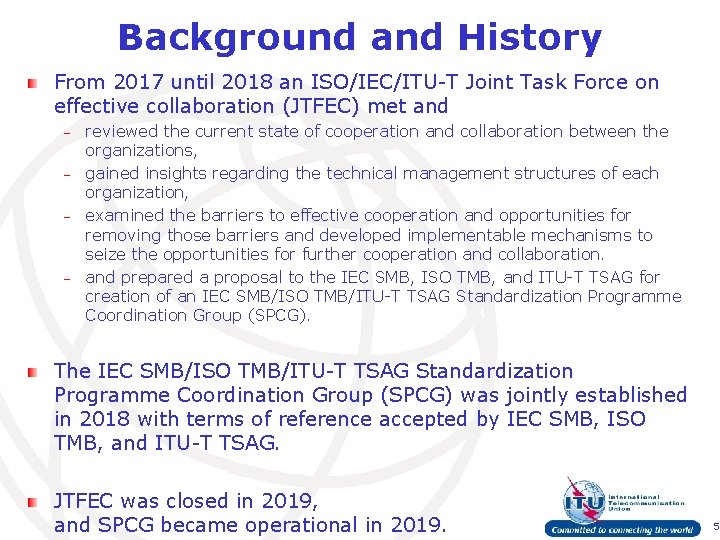 International Regional Collaboration Bilel Jamoussi Chief SGD ITUTSB