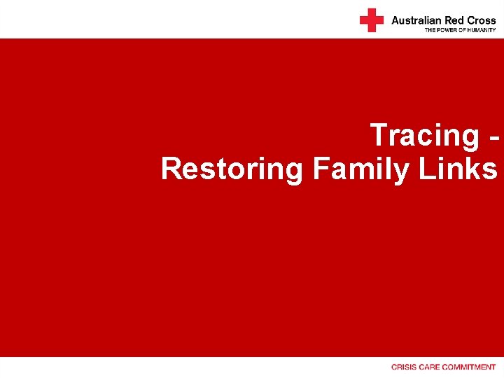 Tracing Restoring Family Links 