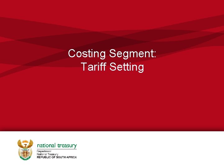 Costing Segment: Tariff Setting 