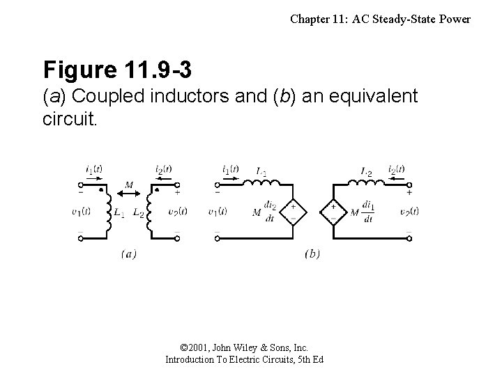 Chapter 11: AC Steady-State Power Figure 11. 9 -3 (a) Coupled inductors and (b)