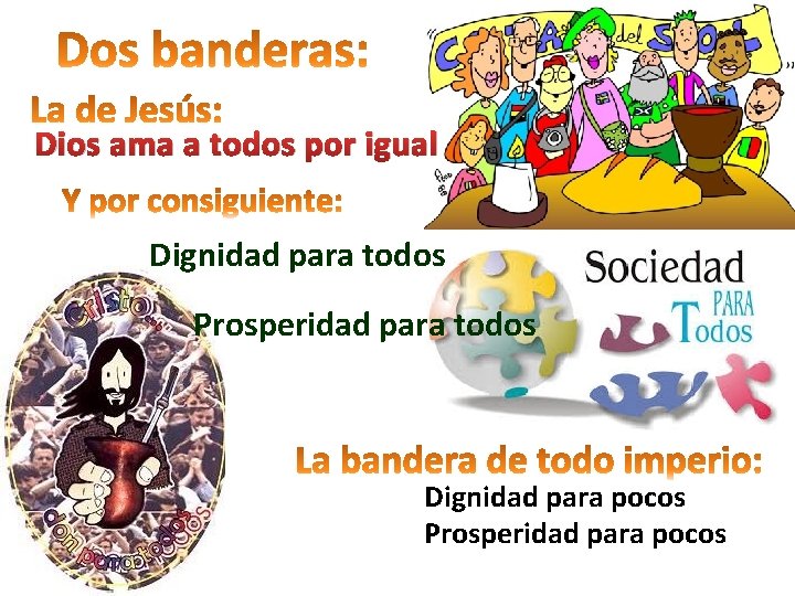 Dios ama a todos por igual Dignidad para todos Prosperidad para todos Dignidad para