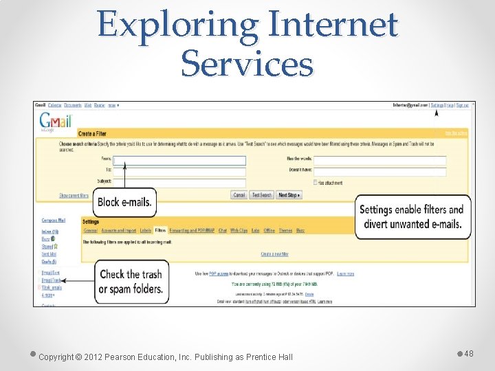 Exploring Internet Services • . Copyright © 2012 Pearson Education, Inc. Publishing as Prentice