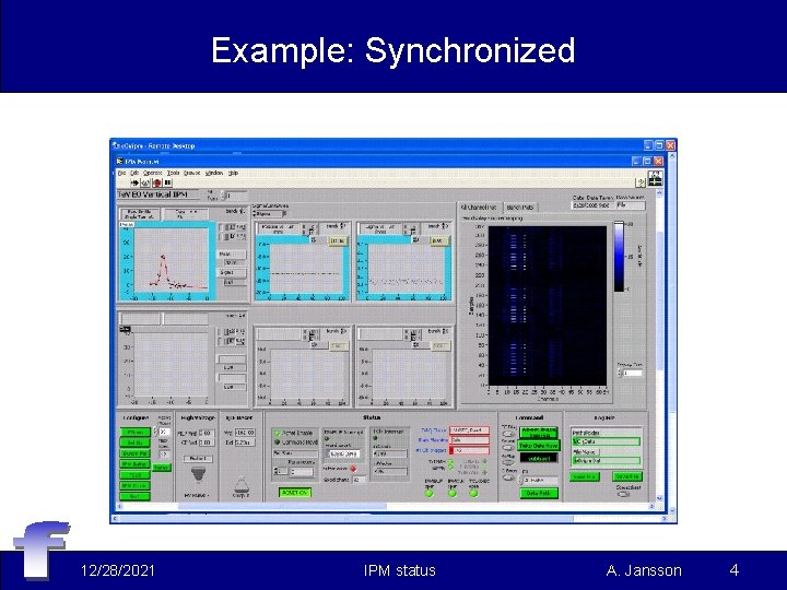 Example: Synchronized 12/28/2021 IPM status A. Jansson 4 