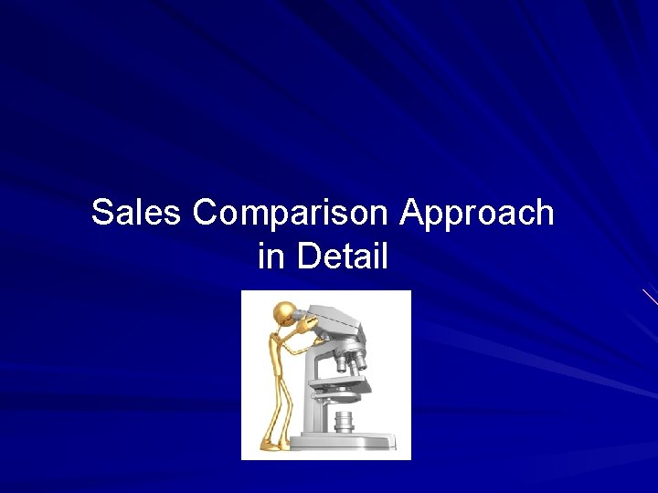 Sales Comparison Approach in Detail 