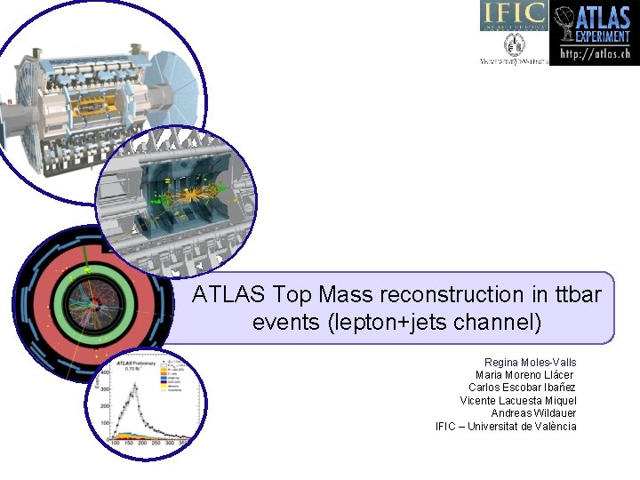 ATLAS Top Mass reconstruction in ttbar events (lepton+jets channel) Regina Moles-Valls Maria Moreno Llácer