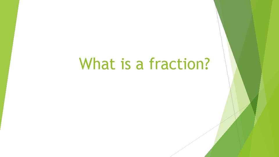What is a fraction? 