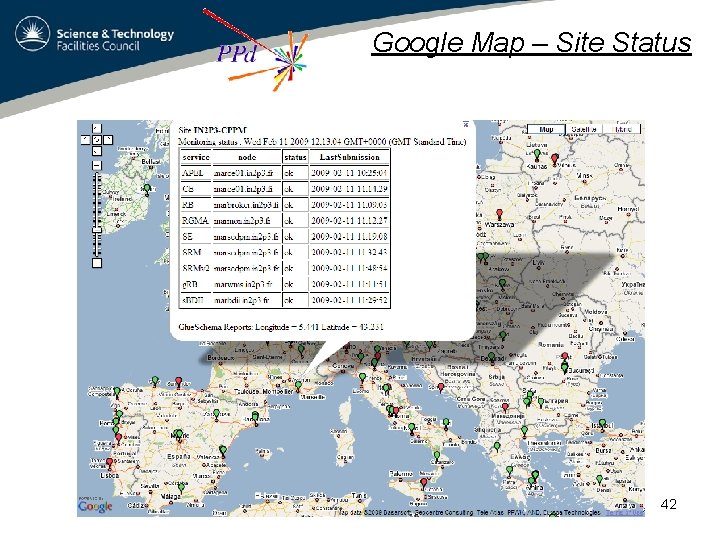 Google Map – Site Status 42 