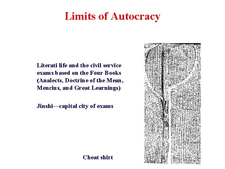 Limits of Autocracy Literati life and the civil service exams based on the Four