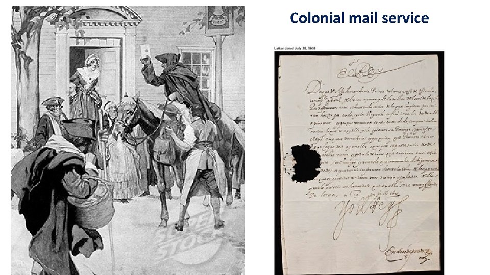 Colonial mail service 