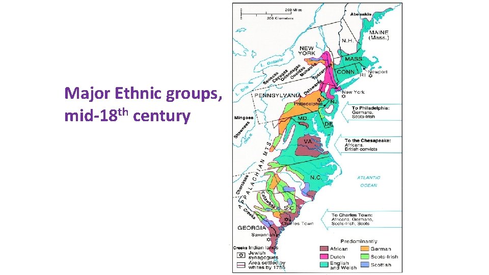 Major Ethnic groups, mid-18 th century 