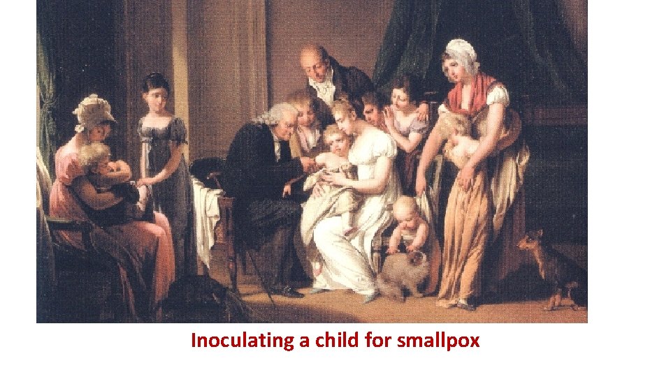 Inoculating a child for smallpox 