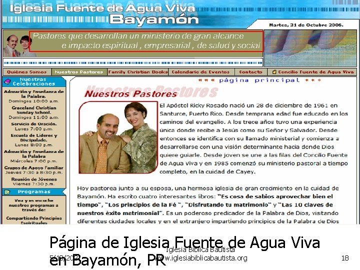 Página de Iglesia Fuente de Agua Viva Bíblica Bautista 5/18/2021 www. iglesiabiblicabautista. org en Página de Iglesia Fuente de Agua Viva Bíblica Bautista 5/18/2021 www. iglesiabiblicabautista. org en
