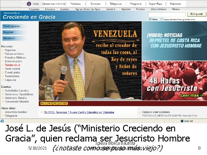 José L. de Jesús (“Ministerio Creciendo en Gracia”, quien reclama. Iglesia ser. Bíblica Jesucristo José L. de Jesús (“Ministerio Creciendo en Gracia”, quien reclama. Iglesia ser. Bíblica Jesucristo