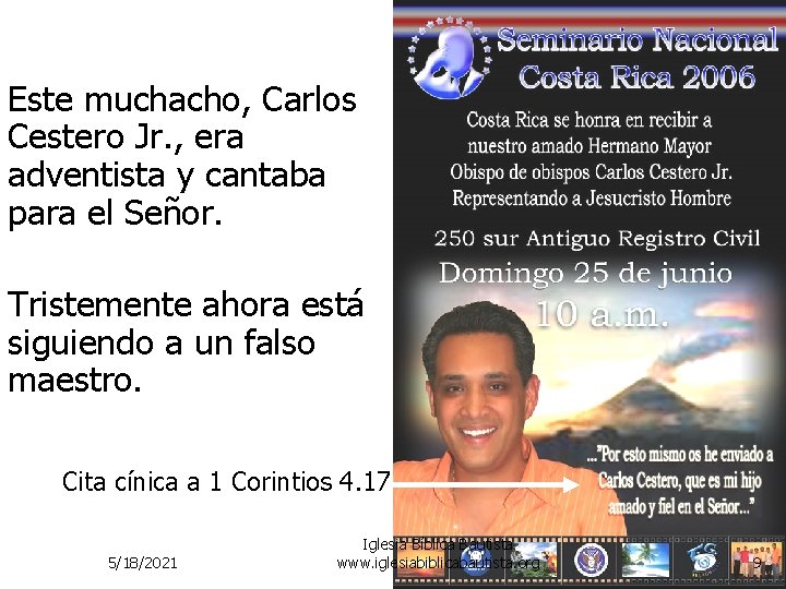 Este muchacho, Carlos Cestero Jr. , era adventista y cantaba para el Señor. Tristemente Este muchacho, Carlos Cestero Jr. , era adventista y cantaba para el Señor. Tristemente