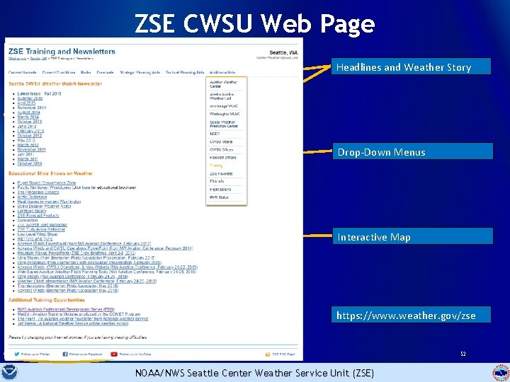 ZSE CWSU Web Page Headlines and Weather Story Drop-Down Menus Updated by 5: 45