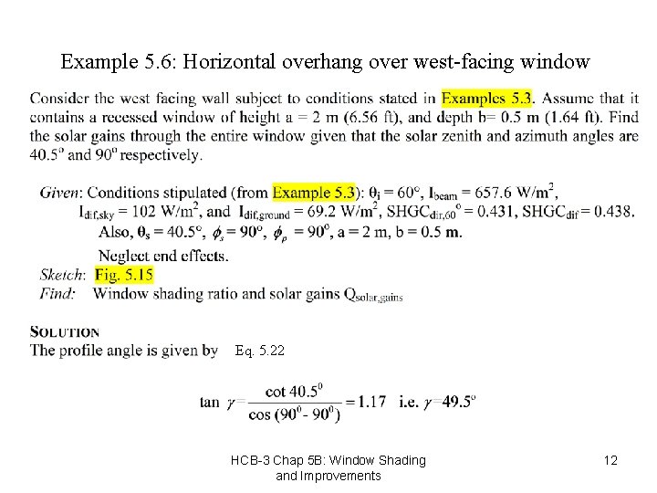 Chapter 5 B WINDOW SHADING AND IMPROVEMENTS Agami