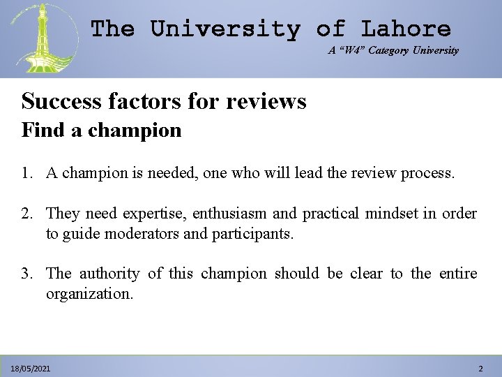 The University of Lahore A “W 4” Category University Success factors for reviews Find The University of Lahore A “W 4” Category University Success factors for reviews Find