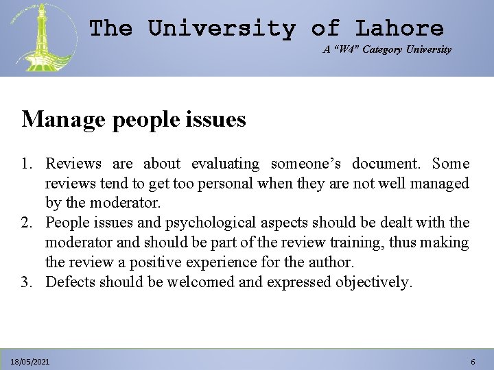 The University of Lahore A “W 4” Category University Manage people issues 1. Reviews The University of Lahore A “W 4” Category University Manage people issues 1. Reviews