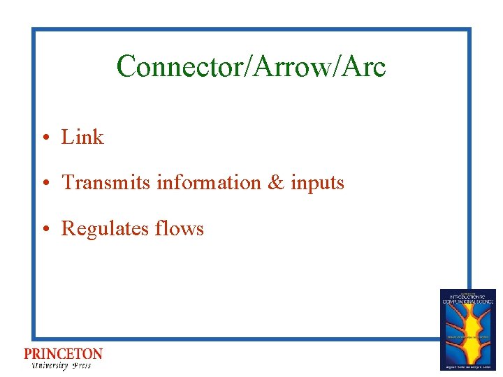 Connector/Arrow/Arc • Link • Transmits information & inputs • Regulates flows 