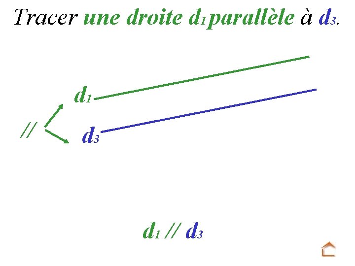 Tracer une droite d 1 parallèle à d 3. d 1 // d 3