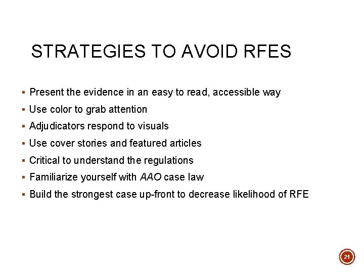 Relationship Evidence Rfe RFE TRENDS AND STRATEGIES LISA SOTELO AND TERRY