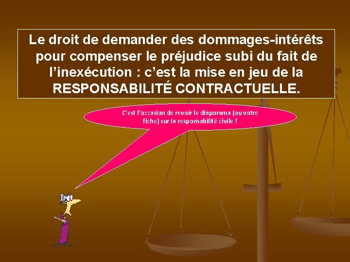 Le droit de demander des dommages-intérêts pour compenser le préjudice subi du fait de