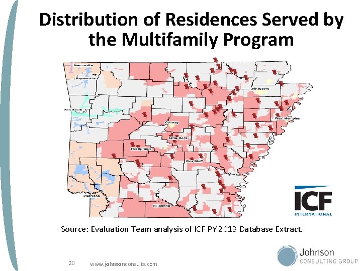 Distribution of Residences Served by the Multifamily Program Source: Evaluation Team analysis of ICF