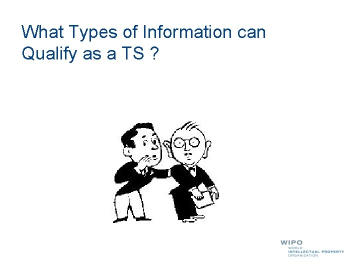 What Types of Information can Qualify as a TS ? 