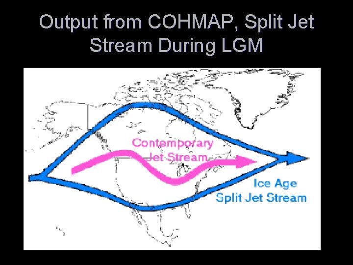 Output from COHMAP, Split Jet Stream During LGM 