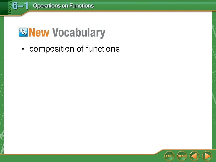  • composition of functions 