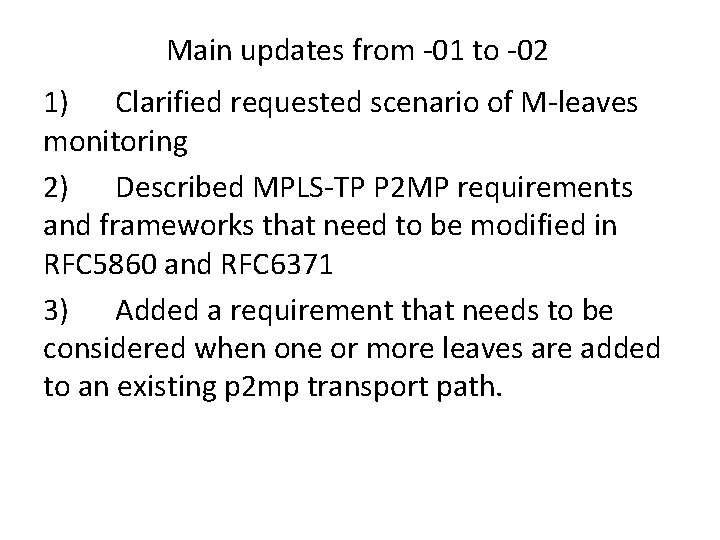 Main updates from -01 to -02 1) Clarified requested scenario of M-leaves monitoring 2)