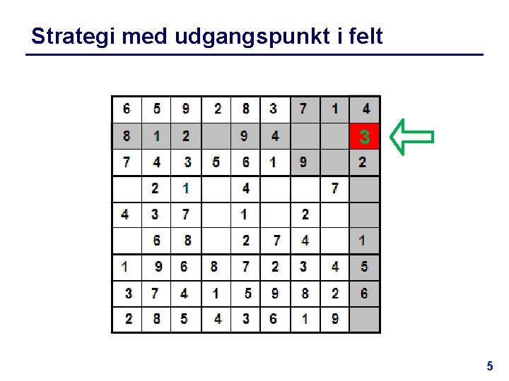 Strategi med udgangspunkt i felt 3 5 