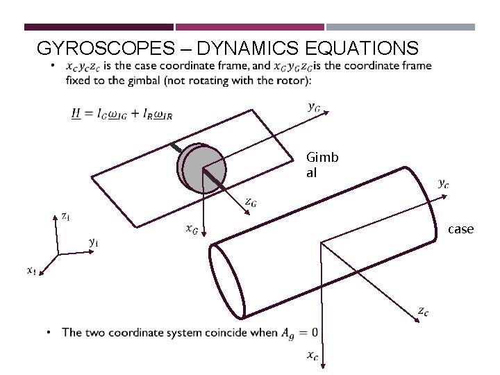 GYROSCOPES – DYNAMICS EQUATIONS Gimb al case GYROSCOPES – DYNAMICS EQUATIONS Gimb al case
