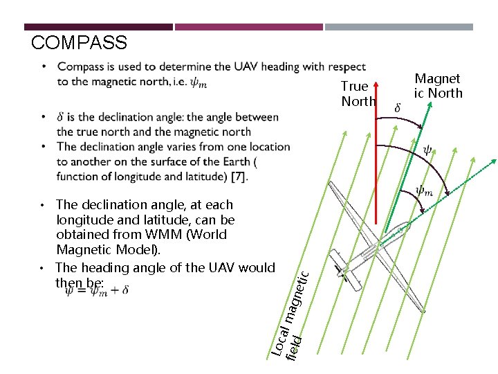 COMPASS Loc a field l magn e • The declination angle, at each longitude COMPASS Loc a field l magn e • The declination angle, at each longitude