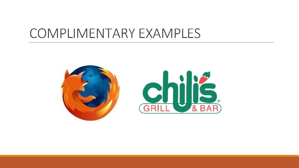 COMPLIMENTARY EXAMPLES 