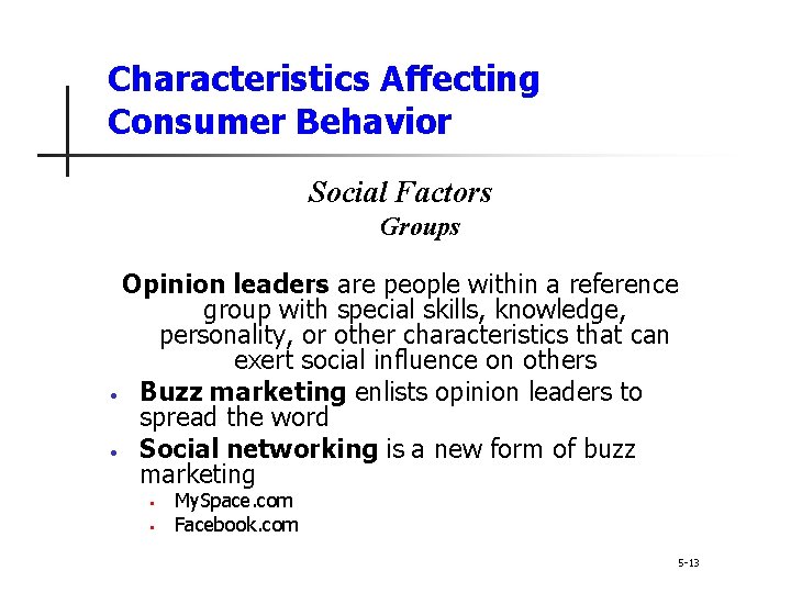 Characteristics Affecting Consumer Behavior Social Factors Groups Opinion leaders are people within a reference Characteristics Affecting Consumer Behavior Social Factors Groups Opinion leaders are people within a reference