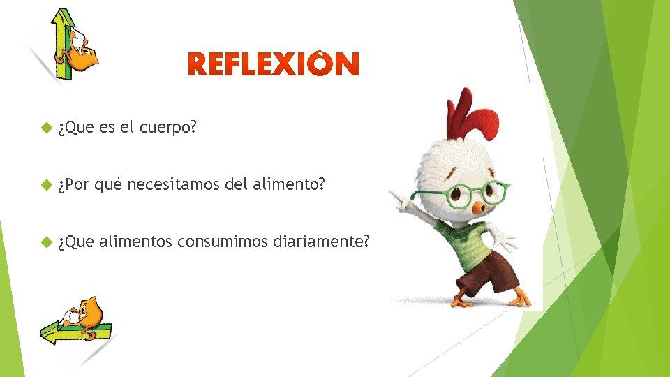  ¿Que es el cuerpo? ¿Por qué necesitamos del alimento? ¿Que alimentos consumimos diariamente?