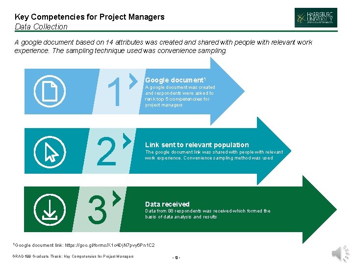 Key Competencies for Project Managers Data Collection A google document based on 14 attributes