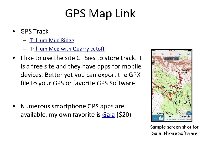 GPS Map Link • GPS Track – Trillium Mud Ridge – Trillium Mud with