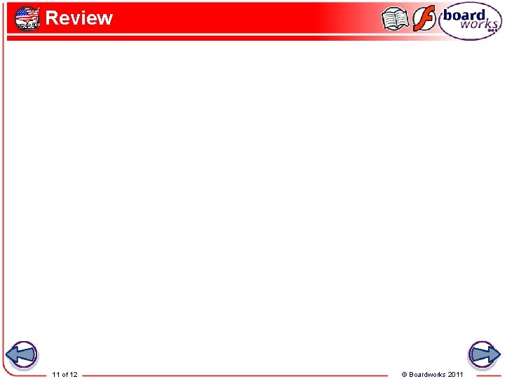 Review 11 of 12 © Boardworks 2011 