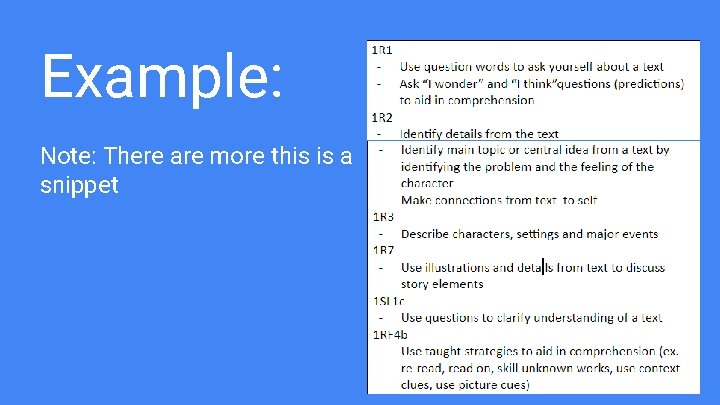 Example: 5 Note: There are more this is a snippet 