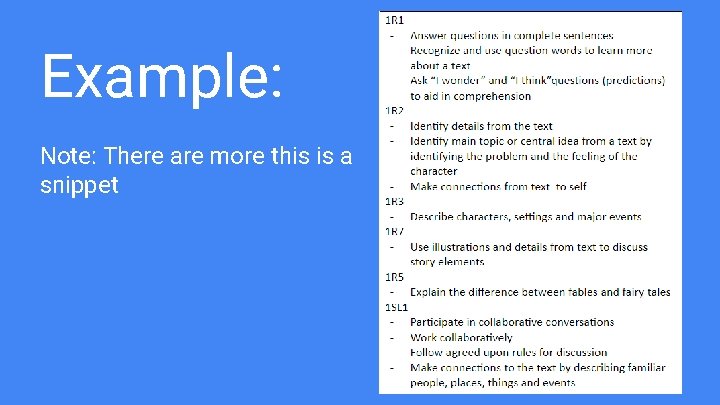 Example: 2 Note: There are more this is a snippet 