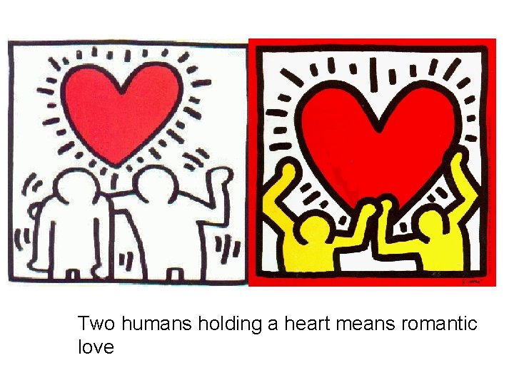 Two humans holding a heart means romantic love Two humans holding a heart means romantic love