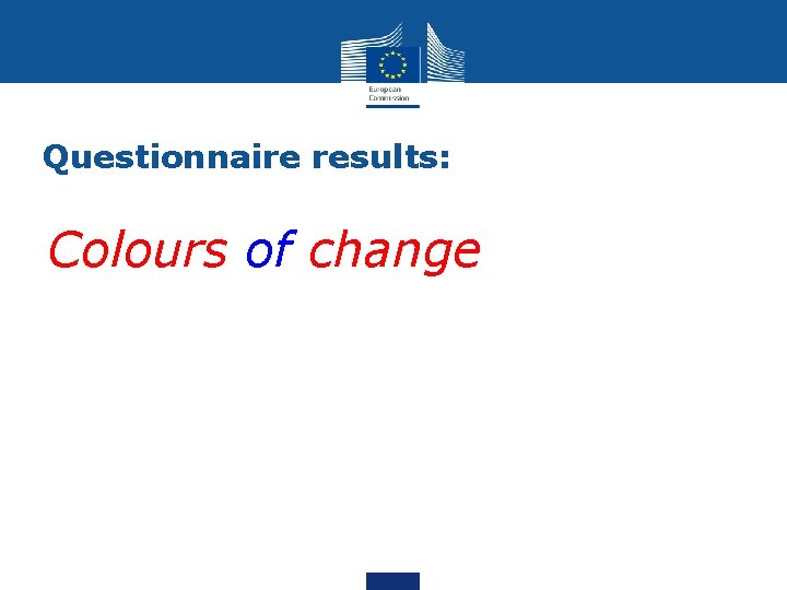 Questionnaire results: Colours of change 